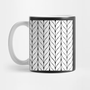 Black and White Leaf Pattern Mug